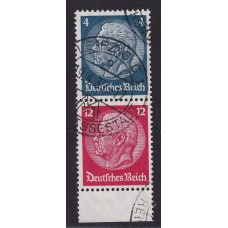 ALEMANIA 1934 ESTAMPILLAS SE-TENANT ZUSAMMENDRUCKE USADAS QUE SON MUCHO MAS RARAS
